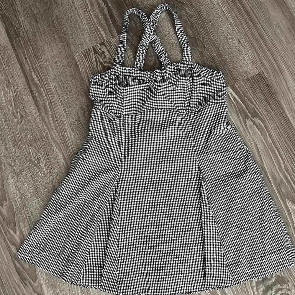 Maeve sweetheart gingham mini dress from Anthropologie